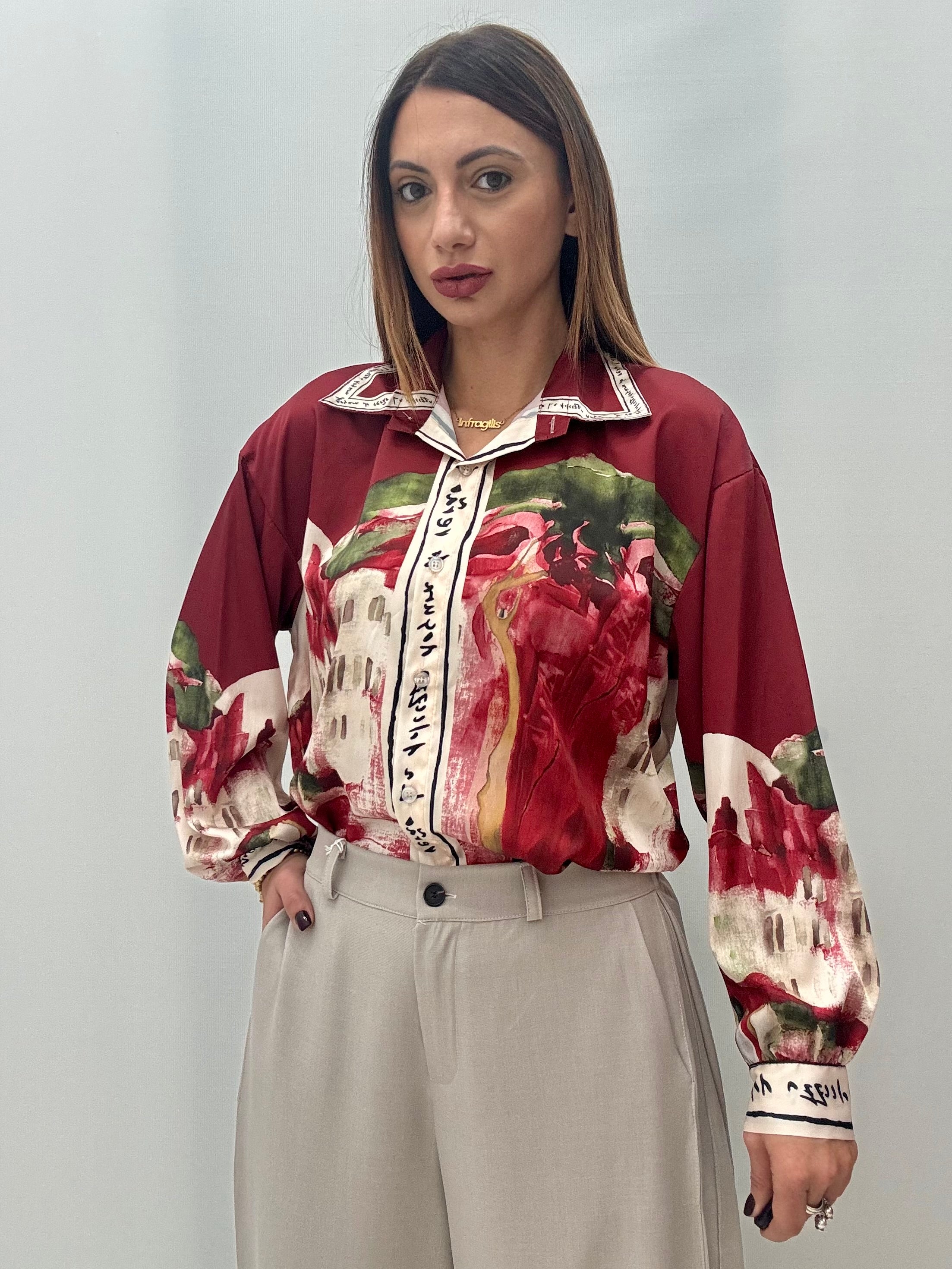 Camicia Panorama Bordeaux